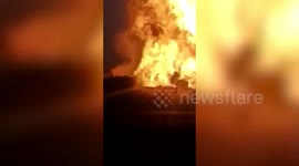 26 children rescued after gas cylinder explosion sets school bus on fire in western India