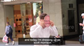 Aussie YouTuber mocks Scott Morrison attempting to get handshakes from the public