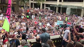 Sydney protesters gather to demonstrate against government's inaction on climate change