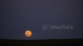 'Wolf moon' lunar eclipse lights up sky over Derbyshire, UK