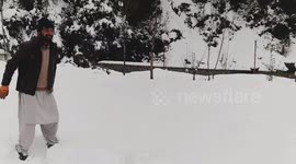 Catch of a white ball