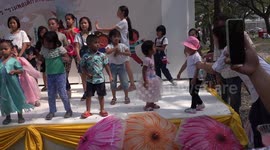 Funny and talented kids dancing at a Children's day party in Thailand. (Part1.)