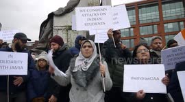Protesting the Indian Citizenship Amendment Act (CAA) in Manchester, UK.