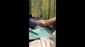 At The Clinic Getting Hooked Up To An Iron Infusion