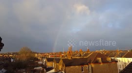 Rainbow over north London