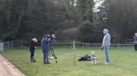 Media gather at Sandringham before Harry and Meghan talks