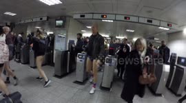 The Annual No Trousers Tube Ride on the London Underground