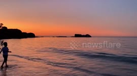 Beautiful sunset at one of Cape Town's most beautiful beaches