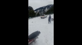 Mountain roads become dangerous after heavy snowfall in Pakistan's north.