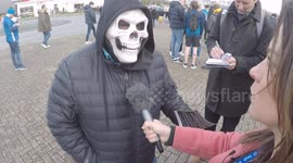Cardiff football fans stage protest against facial recognition technology