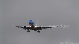 Storm Brendan causes KLM passenger aircraft to abort landing at Bristol Airport