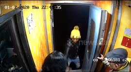Terrifying moment thief steals purse from woman passenger on moving Indian train
