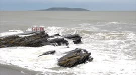 Storm Brendan hits the east coast of Ireland
