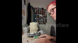 Timelapse footage shows UK student throw down epic monster mug