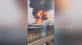 Dramatic moment massive fireball breaks out of Chinese chemical factory during huge explosion