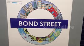 Bond Street London Underground Station shows its support for World Children's Day
