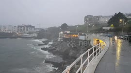 Storm Brendan slams into Plymouth seafront