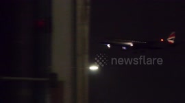 Planes attempt dramatic landings during Storm Brendan at London City Airport