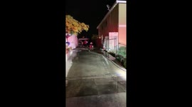Firefighters destroy roof