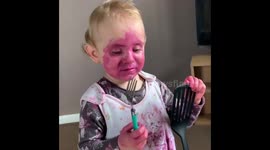 'What did you do?' UK mother finds daughter with lipstick all over her face