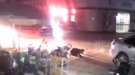 Chinese man flips 360 degrees before landing on his feet after being crashed into by car