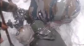 Indian Army rescues civilian trapped under snow in Kashmir