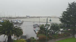 Storm Brendan hitting Penzance, January 2020