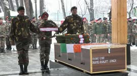 Indian army pays tribute to three soldiers killed in avalanche