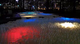 Winter Lights festival opens in Canary Wharf, London