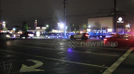 Santa Ana police with a Domestic Violence suspect who fled police with Victims in the vehicle