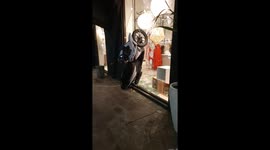 Tourist leaves rental scooter hanging upside down after crashing in Bali