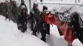 Elderly old man critical, was lifted by Indian army ti the nearest hospital in Northern India.