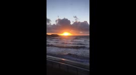 Time lapse sunset  filmed in Blackpool UK