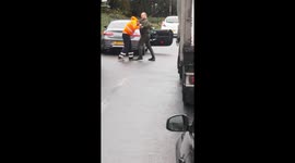 Man attacked with bar in shocking UK road rage confrontation