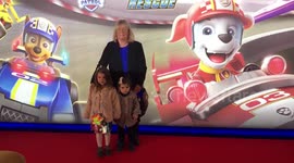 Linda Robson arrives on red carpet for Paw Patrol