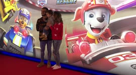 Aston Merrygold and family at Paw Patrol premiere