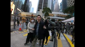 Arrests are carried out in Hong Kong after the clearance of the rally by riot police