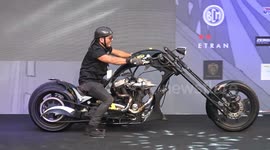 Wacky custom-built motorbikes shown off in Bangkok
