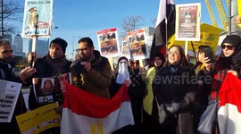 Egyptians protest against President Abdel-Fattah el-Sissi in London
