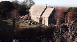 150-year-old church tower collapses shortly before Sunday service