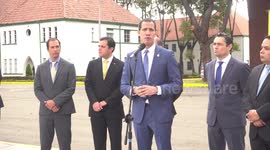 Venezuela's Juan Guaido delivers speech at conference to combat terrorism in Bogota