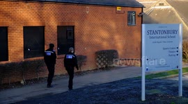 Scenes after pupil was 'stabbed in the back with scissors'
