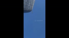 'There are currently UFO's over the top of London!' Crane operator spots strange cluster of lights hovering in the sky