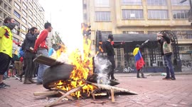 Protests against Colombian government turn violent in Bogota