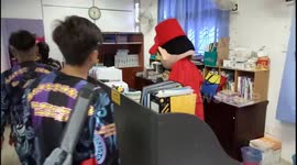 Chinese New Year celebration at primary school of Malacca Malaysia