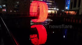 The Winter Lights Festival In Canary Wharf In London