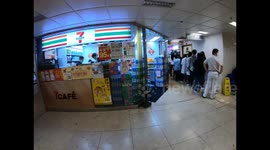 Hospital hosting patients with coronavirus in Hong Kong sees queues at pharmacy