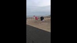 The aftermath of a busy day in Blackpool