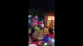 Hilarious moment two grandmothers in their 80s do sensual dancing at music show