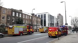 Numerous fire engines respond to warehouse fire in Clapham, London